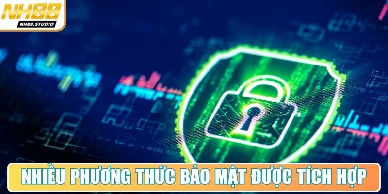 Nhiều phương thức bảo mật được tích hợp trong hệ thống Nhiều phương thức bảo mật được tích hợp trong hệ thống